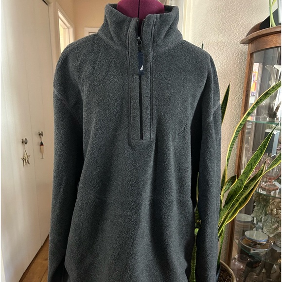 Nautica Other - Nautical Gray Fleece Pullover With Partial Zipper